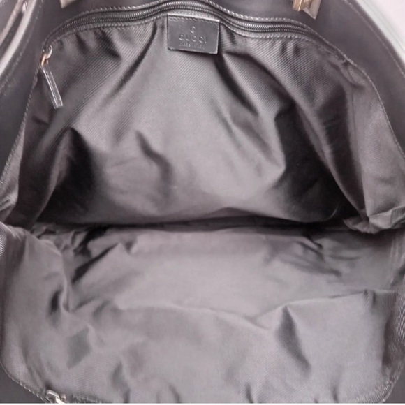 Authentic Gucci Black GG Canvas/Leather Shopper Tote - Picture 6 of 8